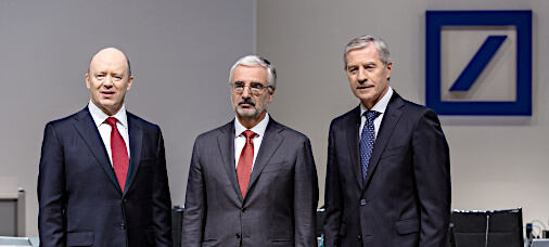 You are in the archive of 2016. The picture shows John Cryan, Co-Chief Executive Officer, Dr. Paul Achleitner, Chairman of the Supervisory Board, and J&uuml;rgen Fitschen, Co- Chief Executive Officer, standing next to each other.